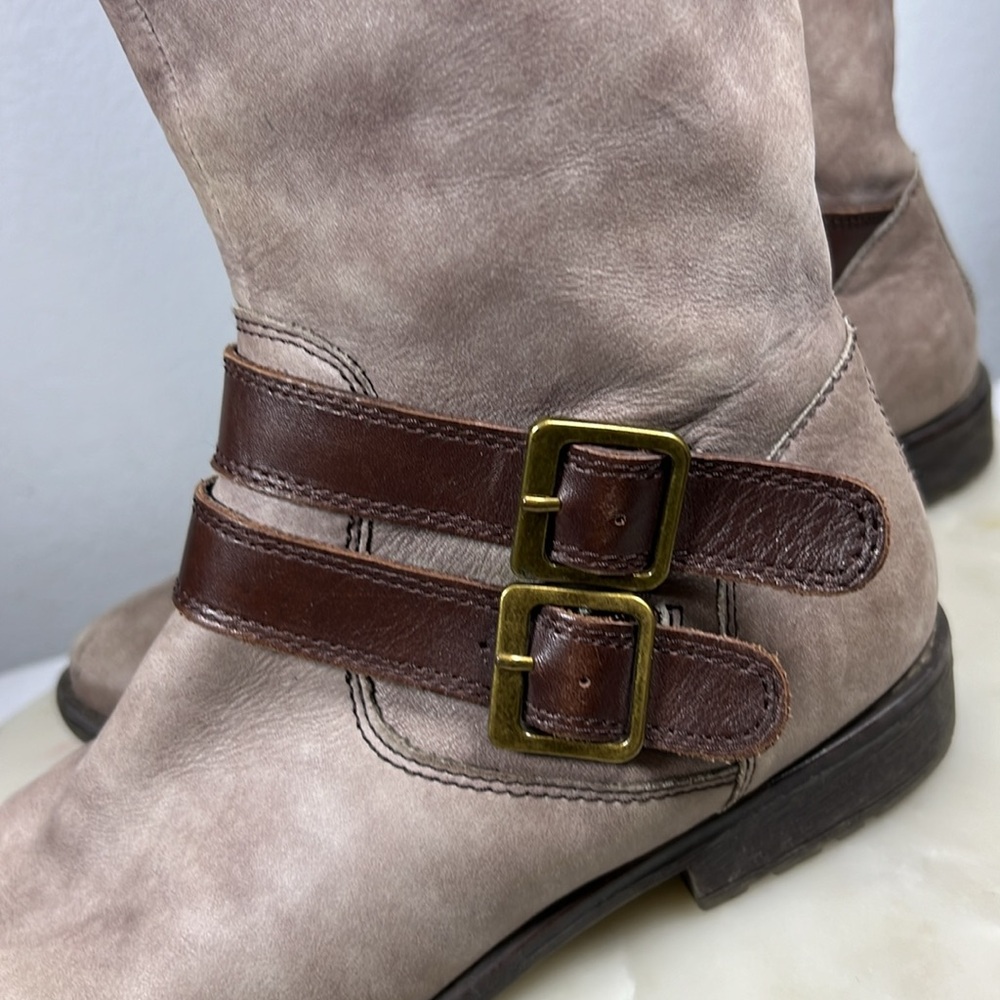 Montana Gavyn Size Grey Leather Riding Boots Sz 8 - Picture 7 of 13